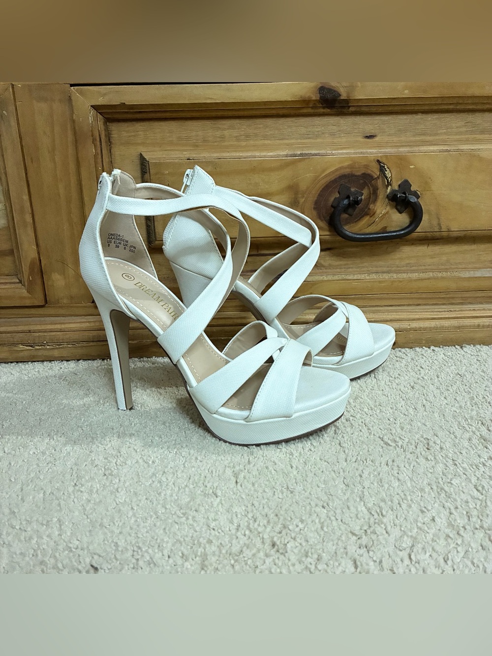 Dream Paris White Sparkle Sabrina Carpenter Heels